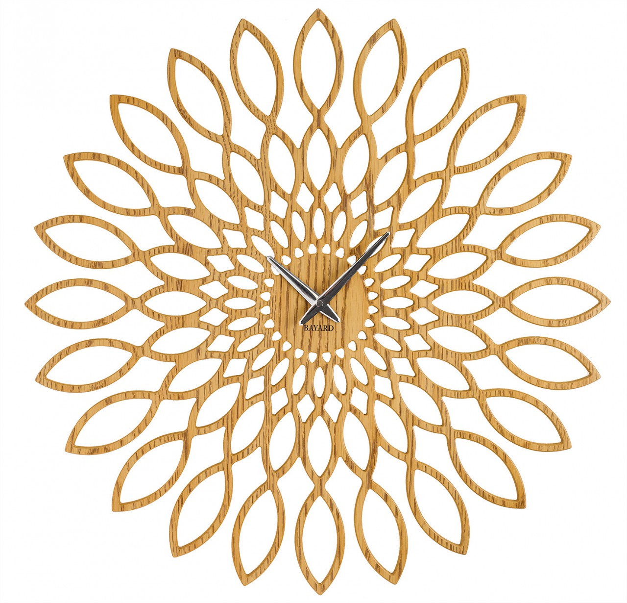 Horloge murale design en bois 60 cm de diam&egrave;tre