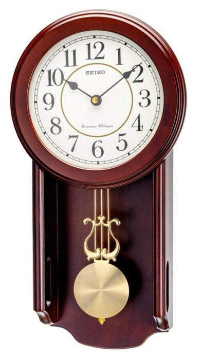 Pendule murale à balancier à sonnerie Westminster Seiko