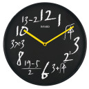 Horloge murale noire silencieuse Bayard