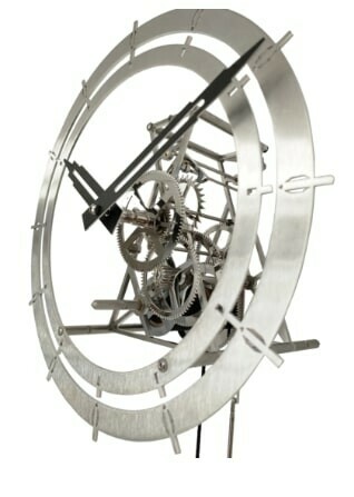 Horloge moderne mécanique en Inox Eiffel_zoom