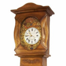 Horloge comtoise en bois de noyer massif pieds droits_tete massive