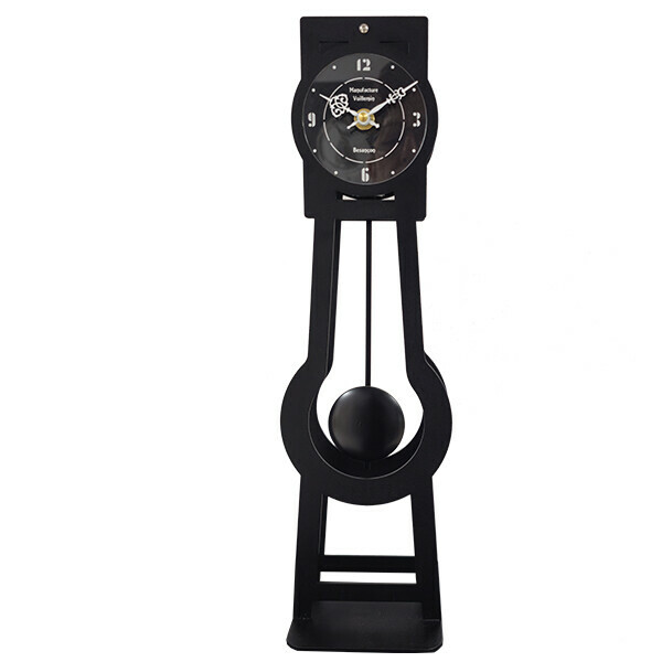 Mini comtoise moderne noire sans sonnerie