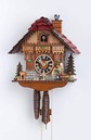 Horloge coucou m&eacute;canique chalet 1 jour th&egrave;me forestier