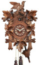 Horloge coucou en bois musical oiseau et feuilles