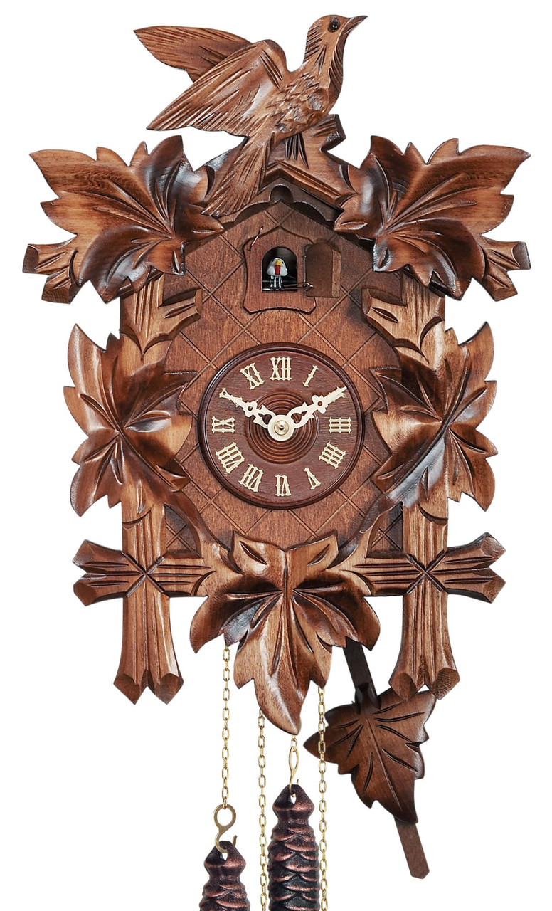 Horloge coucou m&eacute;canique traditionnel 8 jours envol oiseau