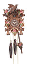 Horloge coucou &agrave; piles fleurs roses