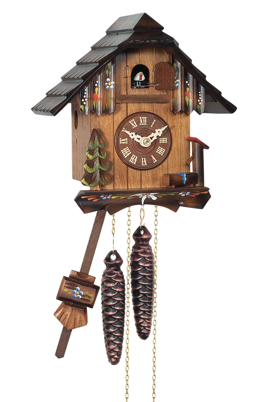 Horloge coucou musical d&eacute;corations peintes 20 cm