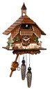 Horloge coucou chalet &agrave; quartz avec clocher