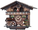 Horloge coucou chalet 1 jour musical tyroliens danseurs gros plan