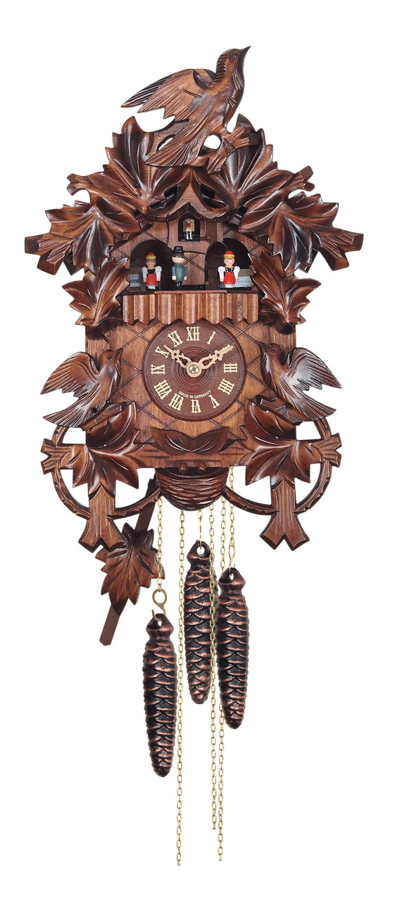 Horloge coucou musical &agrave; piles danseurs