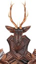 Horloge coucou &agrave; m&eacute;lodie &eacute;cureuils et cerf_zoom renne