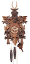 Horloge coucou &agrave; m&eacute;lodie &eacute;cureuils et cerf