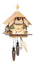 Horloge coucou en bois b&ucirc;cheron couleur naturelle