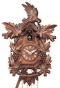 Horloge coucou &agrave; m&eacute;lodie en bois oiseau grappes de raisin 25 cm