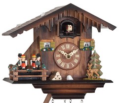 Horloge coucou à mélodie à piles avec animation gros plan