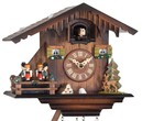 Horloge coucou &agrave; m&eacute;lodie &agrave; piles avec animation gros plan