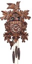 Horloge coucou &agrave; m&eacute;lodie en bois 3 oiseaux et danseurs 37 cm