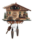 Horloge coucou musical avec danseurs et roue du moulin