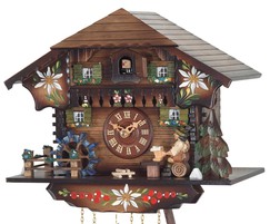 horloge coucou à mélodie "Buveur de bière" à piles_zoom