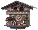 Horloge coucou &agrave; m&eacute;lodie danseurs coupeur de bois 26 cm_zoom