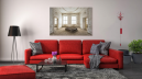 Horloge comtoise moderne squelette rouge_situation