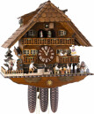 Horloge coucou m&eacute;canique musical chalet 8 jours r&eacute;parateur toit 43 cm _ profil