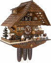 Horloge coucou m&eacute;canique musical chalet 8 jours r&eacute;parateur toit 43 cm_profil 2