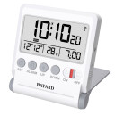 R&eacute;veil de voyage Bayard radiopilot&eacute; avec thermom&egrave;tre blanc