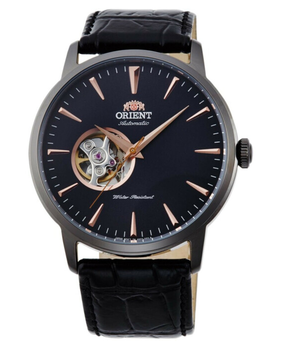 Montre automatique noire pour homme mouvement apparent