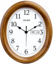 Horloge murale ovale &agrave; calendrier lisible avec de grands chiffres