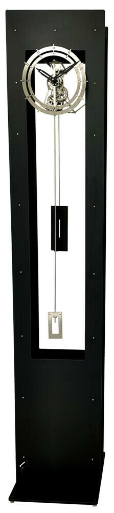 Horloge m&eacute;canique moderne en acier Gratte-Ciel noir