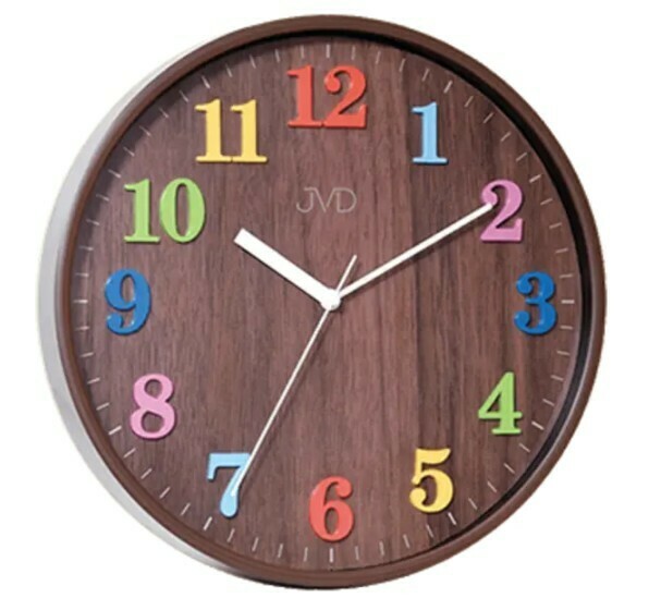 Pendule murale silencieuse marron pour enfants