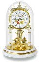 Pendule 400 jours blanche avec fleurs chiffres romains