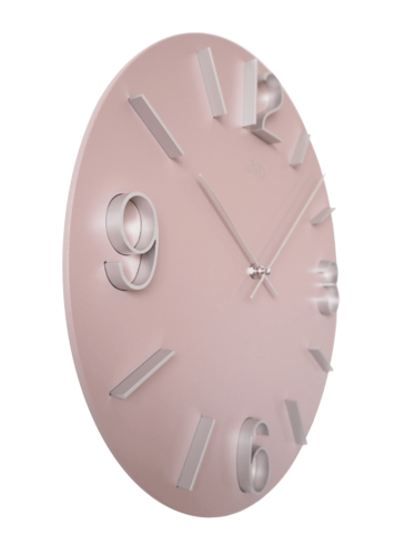 Horloge murale ronde rose &agrave; quartz_profil