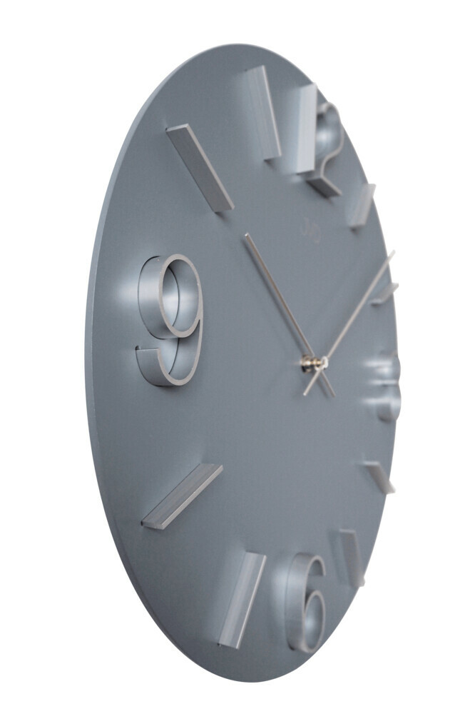 Horloge murale ronde grise &agrave; quartz_profil