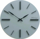 Horloge murale silencieuse grise en bois