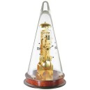 Pendule &agrave; poser squelette m&eacute;canique c&ocirc;ne acajou