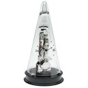 Pendule &agrave; poser squelette m&eacute;canique c&ocirc;ne noir