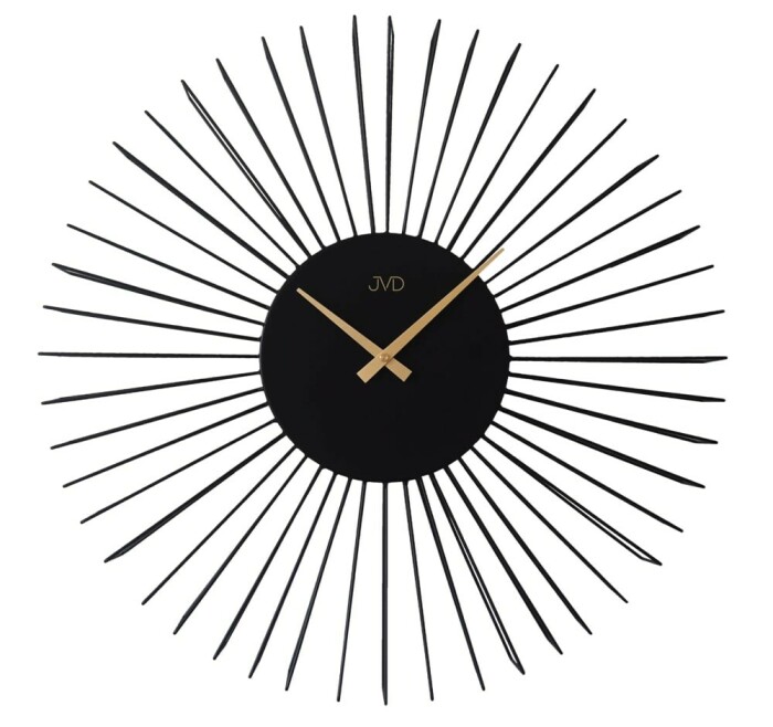 Horloge murale moderne ronde Soleil noir