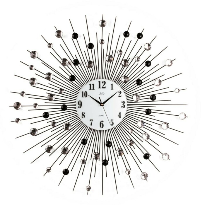 Horloge murale Soleil en métal brillants en verre