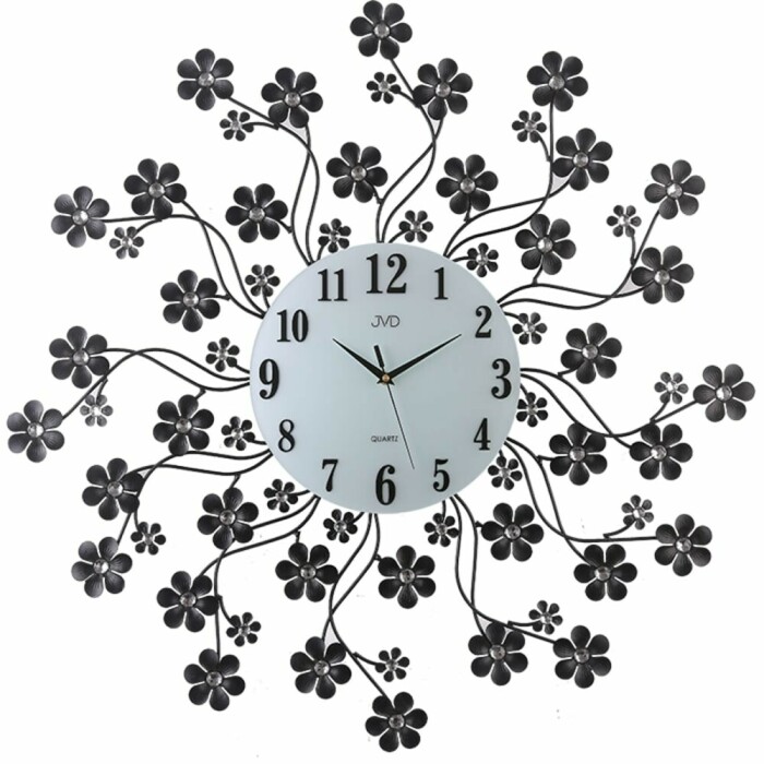 Horloge Murale Vintage 82 Cm - Design Fleurs Et Feuilles De Ginkgo | Silencieuse, Éclairage LED Doux, Pour Salon & Cuisine
