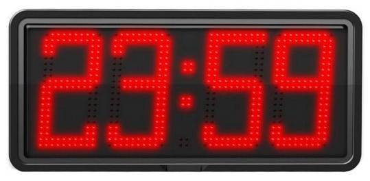 Horloge murale digitale affichage leds rouges heures et minutes