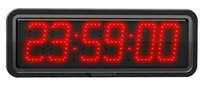 Horloge murale digitale affichage leds rouges heures, minutes et secondes