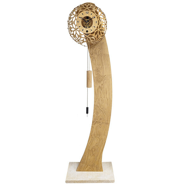 Horloge m&eacute;canique moderne Boucle en bambou et ch&ecirc;ne