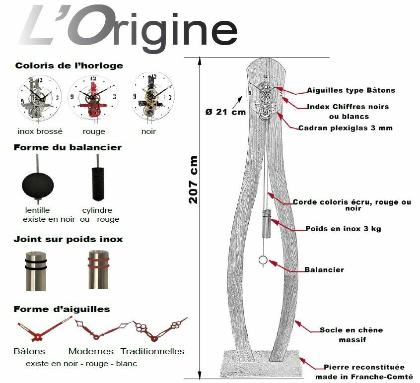 horloge comtoise originale options