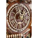 Horloge coucou For&ecirc;t-Noire chalet musical avec danseurs et roue de moulin 43 cm d&eacute;tail cadran