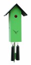 horloge coucou moderne allong&eacute;e vert