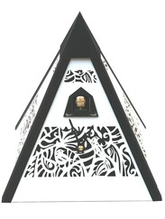 Horloge coucou moderne pyramide en bois à quartz