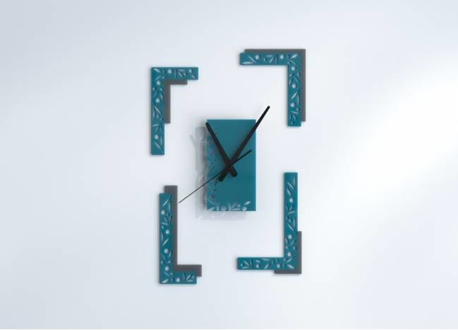 Horloge murale à quartz personnalisable Cadre