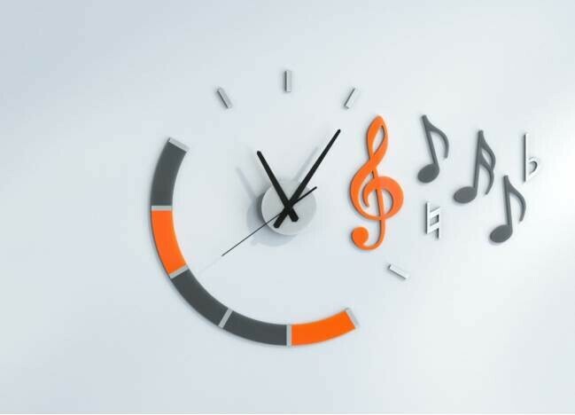 Horloge murale personnalisée Music